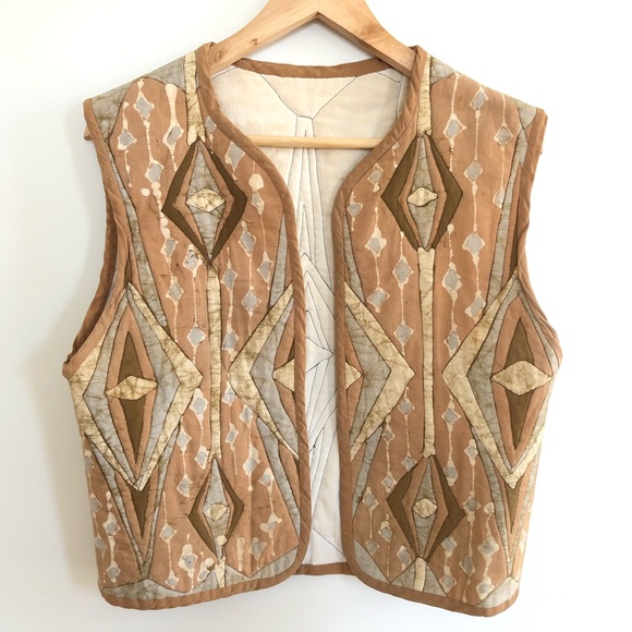 Hilda Wilson Other - Vintage Batik Quilted Aztec Pattern Vest